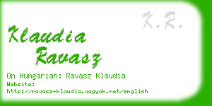 klaudia ravasz business card